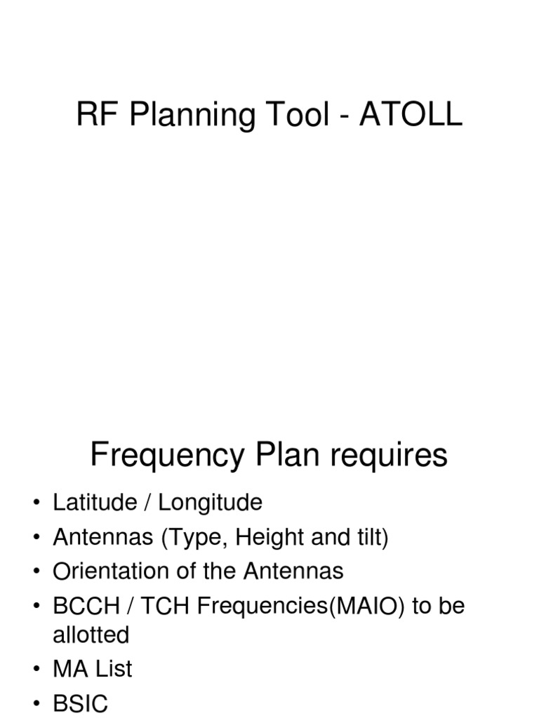 Atoll Planning | PDF | Map | Telecommunications Engineering