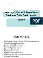 The Evolution of International Business &amp Its Environment