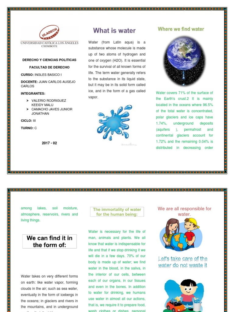 93869787 Triptico Del Agua Ingles i Ice Water