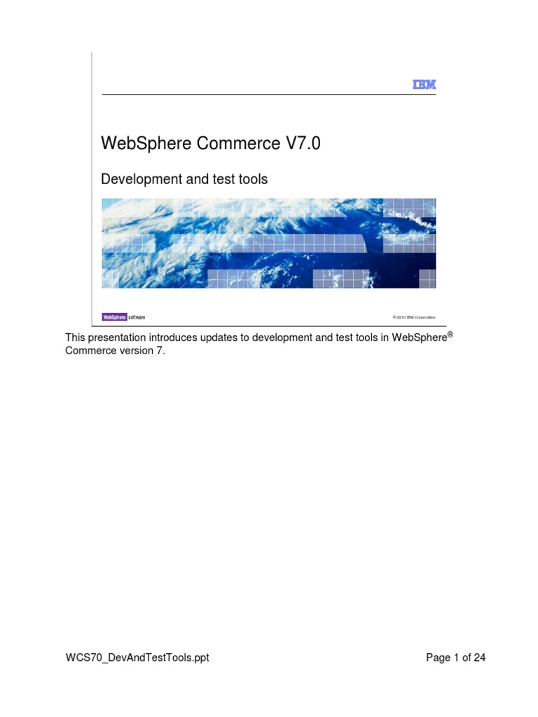 Websphere Commerce V7.0: Development and Test Tools | PDF | Xml | License