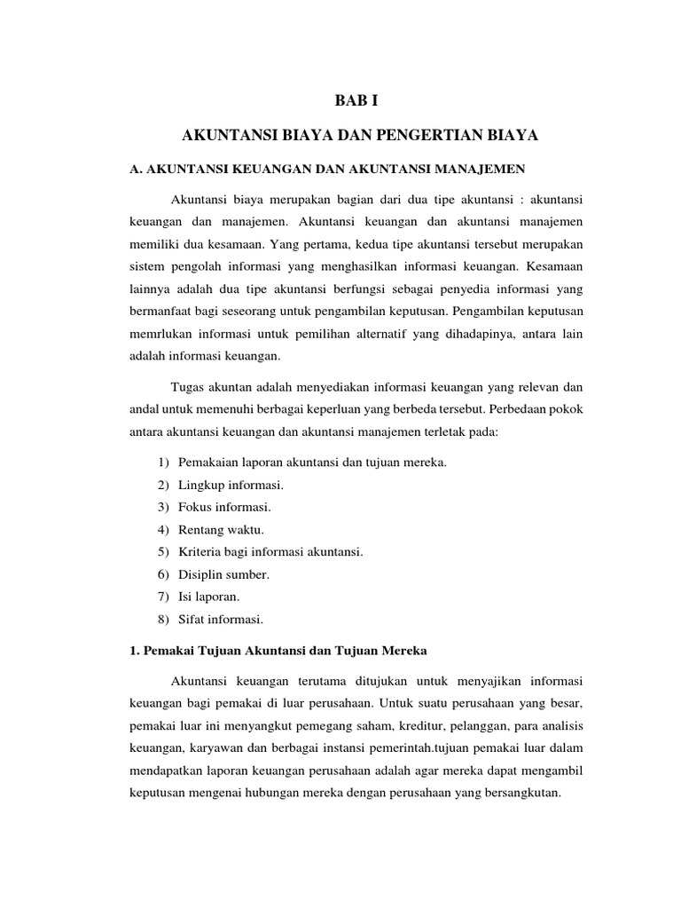 Akuntansi Biaya Resume