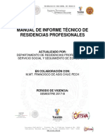 Manual de Informe Técnico de Residencias Profesionales ITSVA