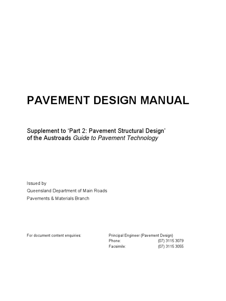 Pavement Design Manual Jan 09 | PDF | Road Surface | Road