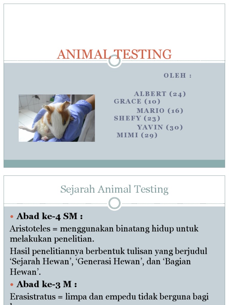 Animal Testing | PDF