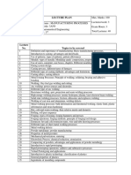 MP Lecture Plan