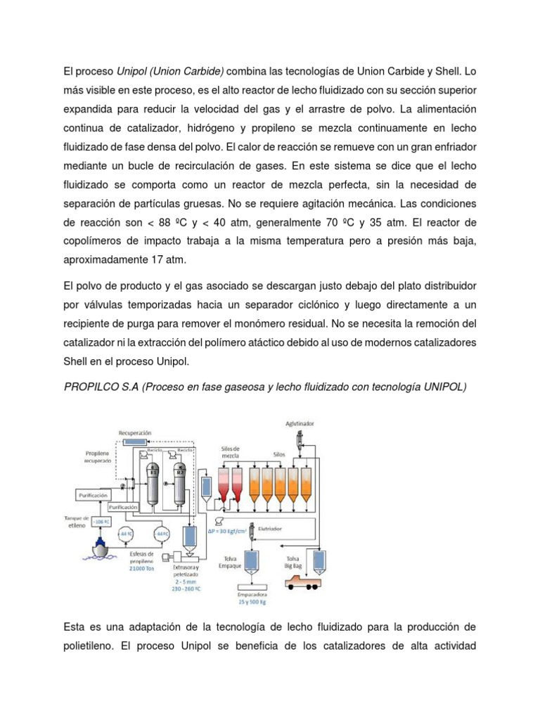 El Proceso Unipol | PDF | Gases | Catálisis