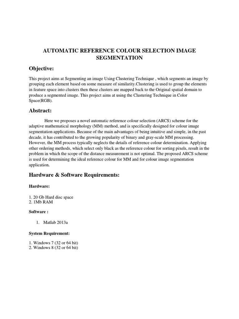 Automatic Color Image Segmentation | PDF | Image Segmentation | Cluster ...
