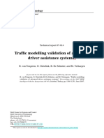 Validation of Advanced Driver Assistance Using Traffic Modelling