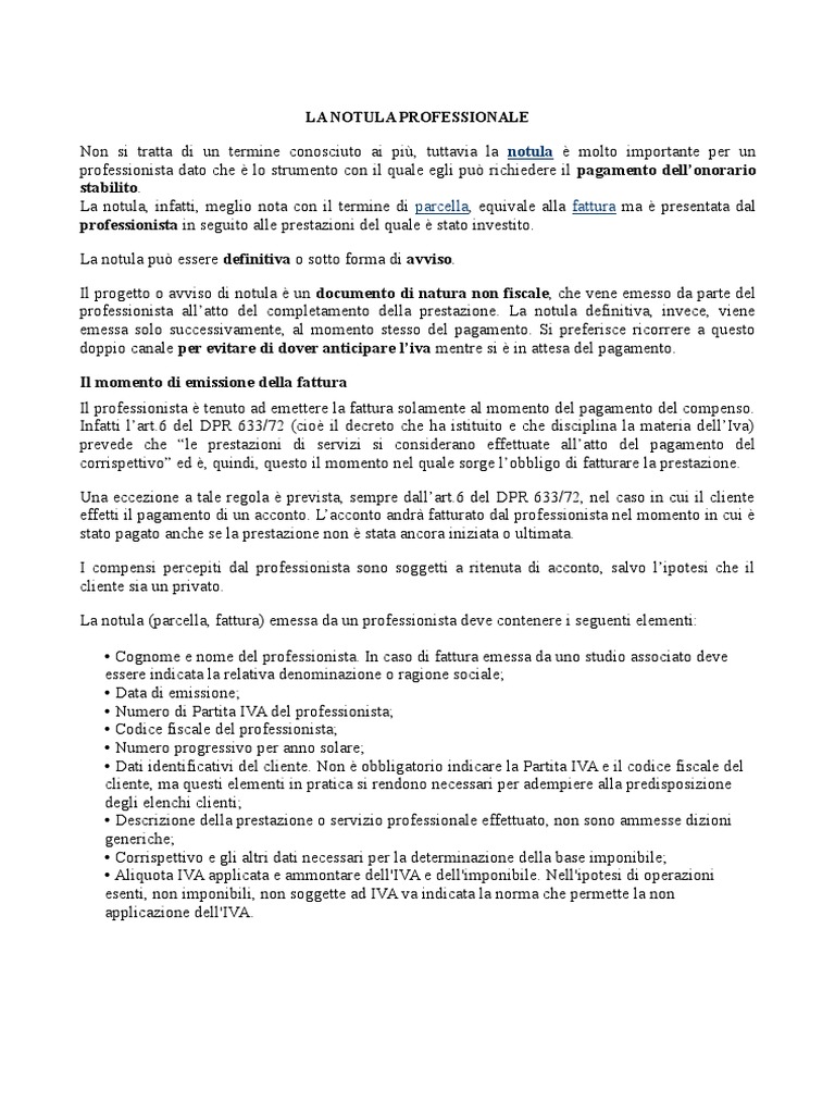 La Notula Professionale | PDF