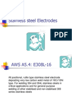 Stainless steel electrode AWS specifications guide