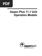 ASPEN PLUS Unit Operation Models 11-1