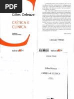 DELEUZE, Gilles. Crítica e Clínica