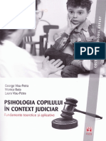 Psihologia Copilului in Context Judiciar. Fundamente Teoretice Si Aplicative - George Visu-Petra