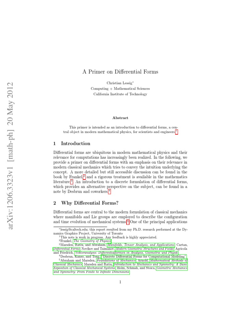 A Primer on Differential Forms An Introduction to Differential Forms