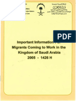 Information For Migrant Coming To Work in Saudi Arabia PDF