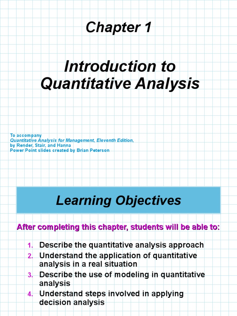 ch01 - Introduction To Quantitative Analysis | PDF | Level Of ...