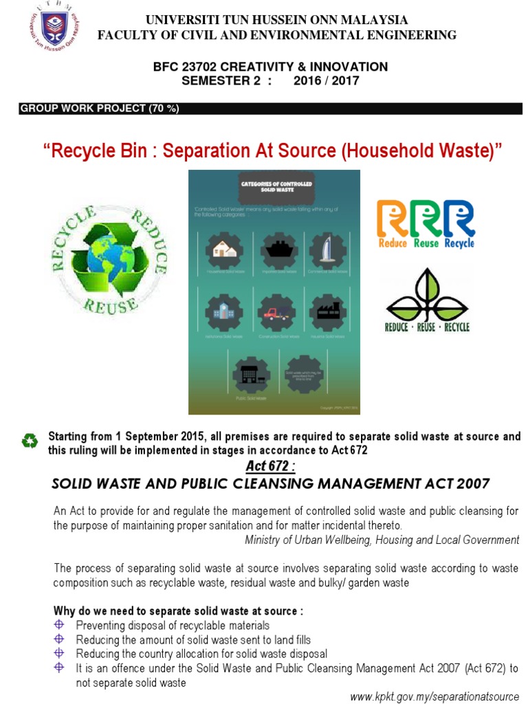 Poster Projek Cni Pdf Waste Management Recycling