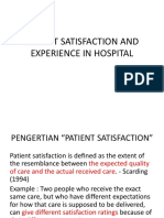 Patient Satisfaction and Experience in Hospital