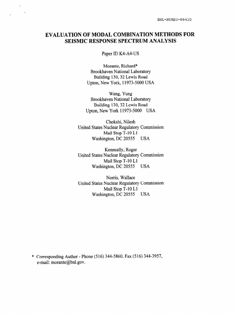 Seismic Response Spectrum Analysis Methods | PDF | Spectral Density ...