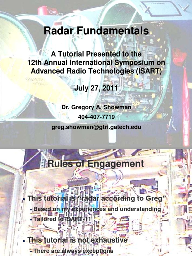 Radar Fundamentals PDF Signal To Noise Ratio Frequency Modulation