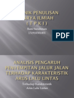 Analisis Pengaruh Penyempitan Jalur Jalan