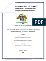 Indemnización y principio de igualdad en el Código Civil Peruano