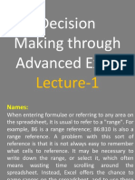 Advanced Excel Lecture 01