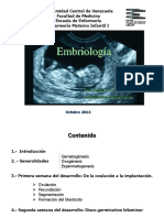 Clase de Embriologia Oct. 2014