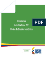 Analisis Subsectores Industria Colombia Hasta Enero 2017
