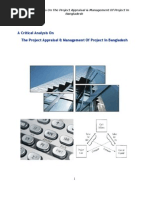 A Critical Analysis On The Project Appraisal & Management of Project in Bangladesh