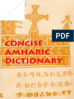 Concise Amharic Dictionary Amharic To English English To Amharic PDF