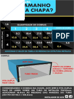 Tabela de tamanhos de chapas para dobras de ACM