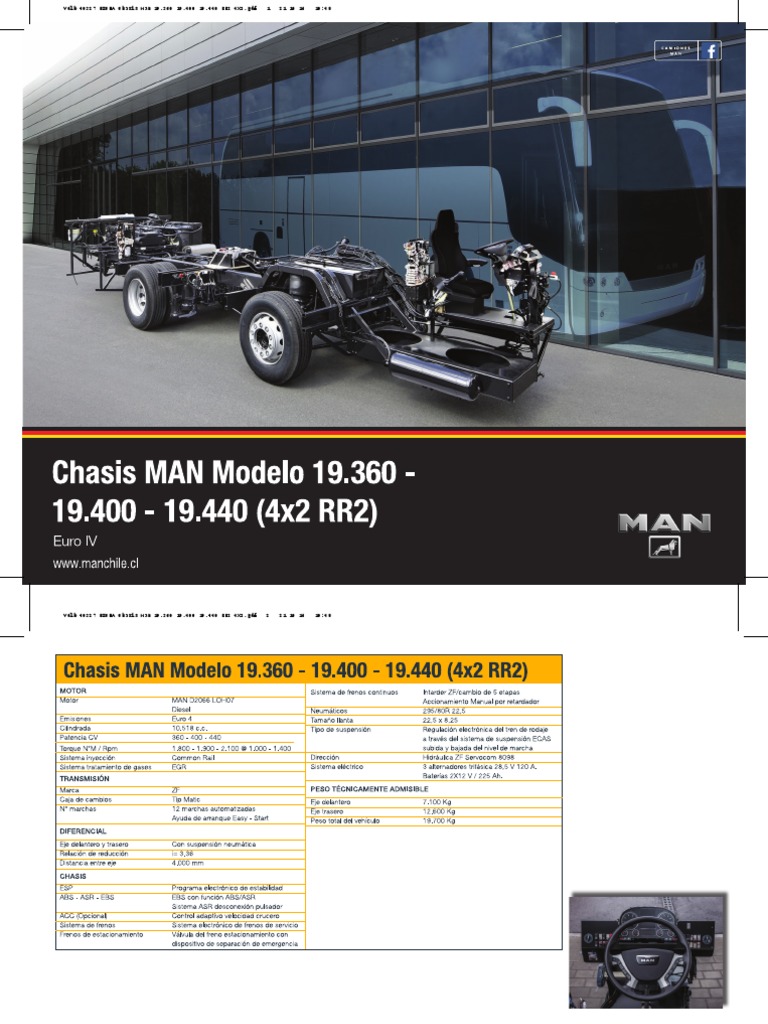 Volk 40327 FICHA+Chasis+Man+19.360-19.400-19.440+RR2+4x2 | PDF