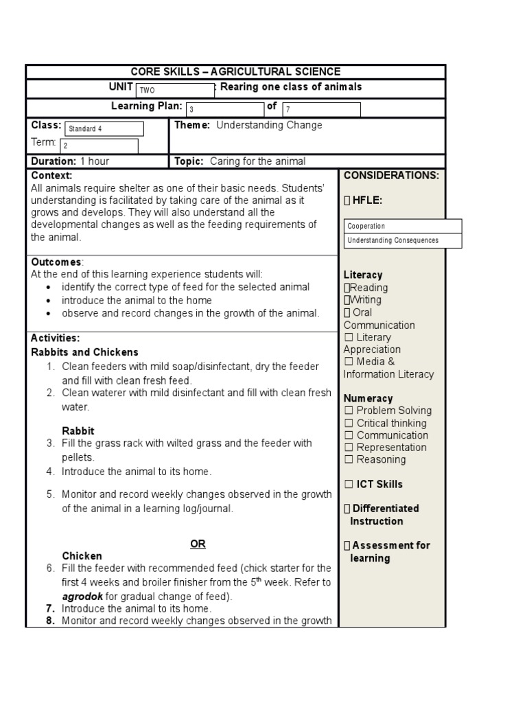 03 Caring For The Animal | PDF | Educational Technology | Information ...