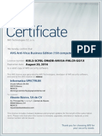 Certificate: AVG Anti-Virus Business Edition (150 Computers)