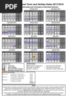 Hertfordshire School Term and Holiday Dates 2017/2018: Template For Community and Voluntary Controlled Schools