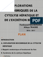 Explorations Biochimiques de La Cytolyse Hepatique Et de L'excretion Biliaire-Final