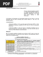Calendário Acadêmico 2017 Retificado e Resumo 2018 3