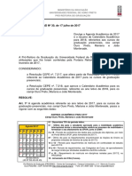 Calendário Acadêmico UFOP 2017-2018