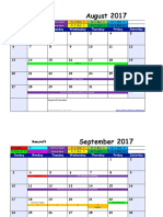 2017-2018 Year Long School Calendar