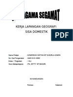 Kerja Lapangan Geografi Bahan Domestik