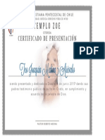 Certificado de Presentación