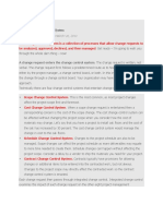 Defining The Change Control System