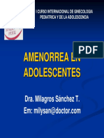 Amenorrea en Adolescentes