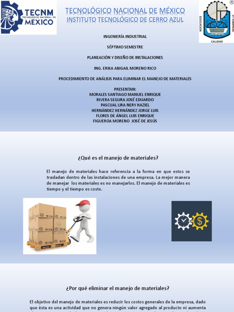procedimiento de analisis para Eliminar el Manejo de