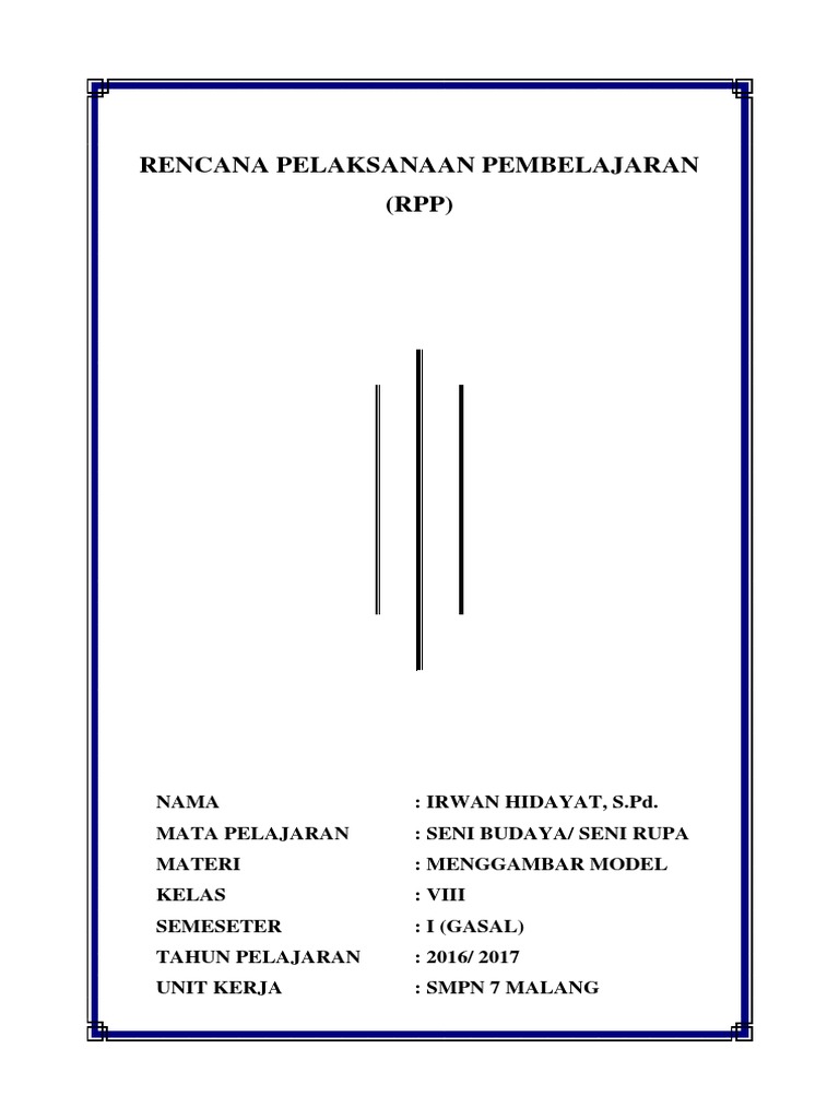 81 Rpp Seni Budaya Kelas 8 Menggambar Model