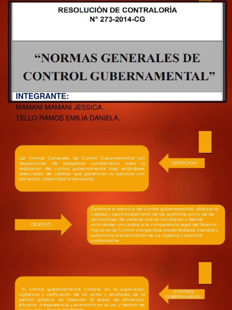 Normas Generales de Control Gubernamental | PDF | Calidad (comercial ...