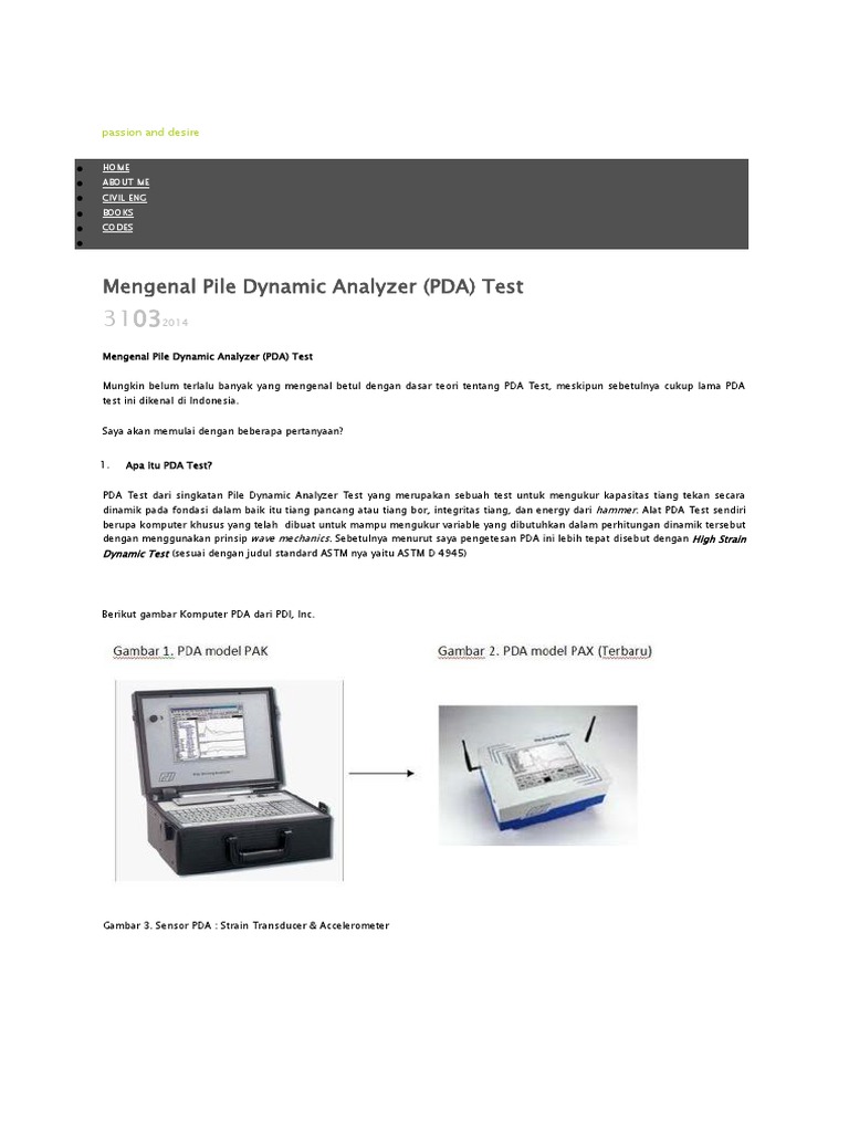 PDA Test PDF