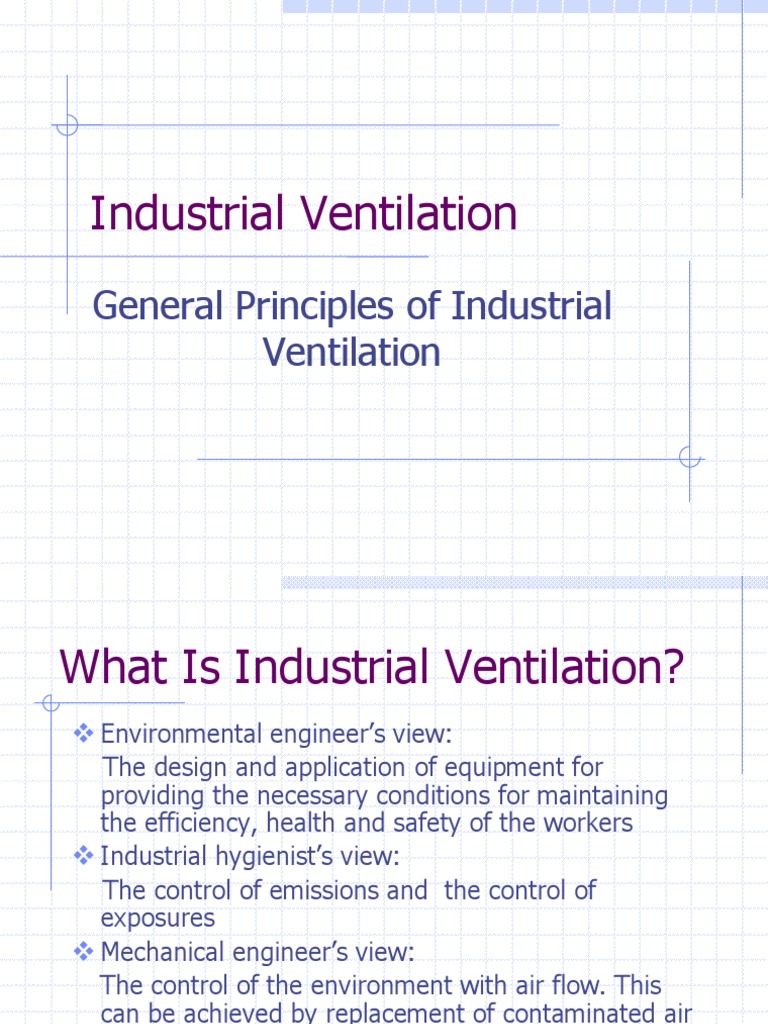 General Principles of Industrial Ventilation PDF Ventilation