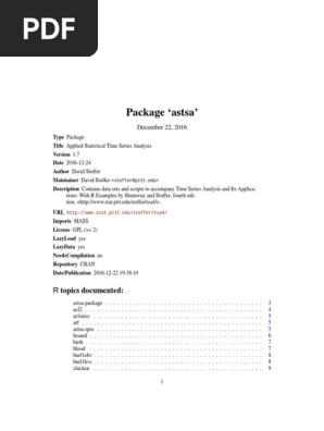 astsa package